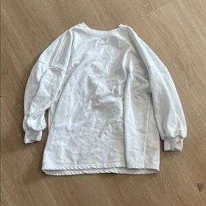 Classic Long Sleeve Crewneck Sweatshirt - White